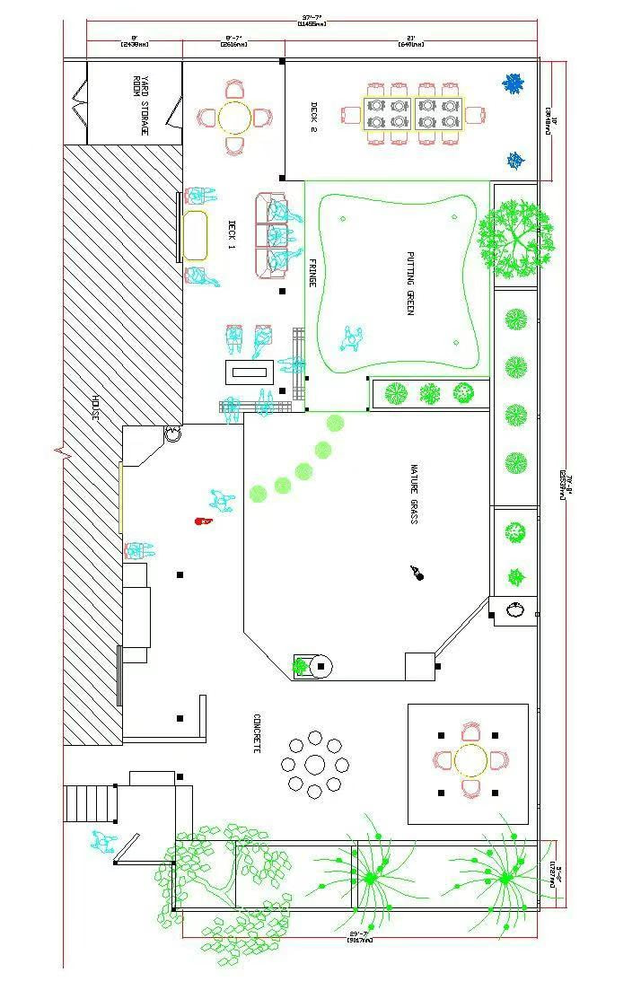 后院CAD平面布局图