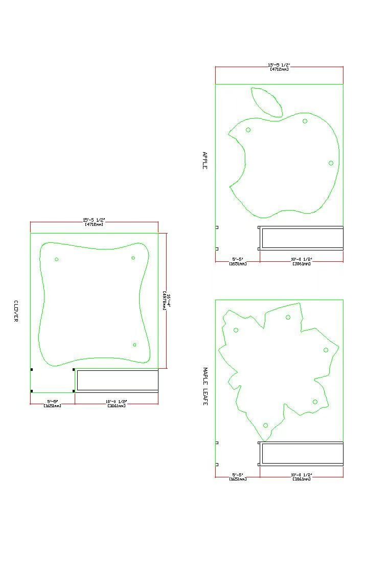 三种果岭形状设计图