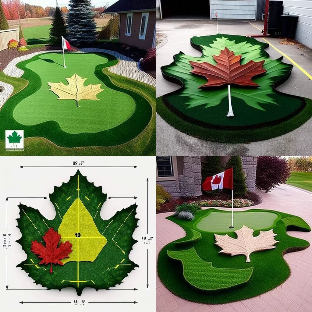 AI生成的枫叶形果岭效果图