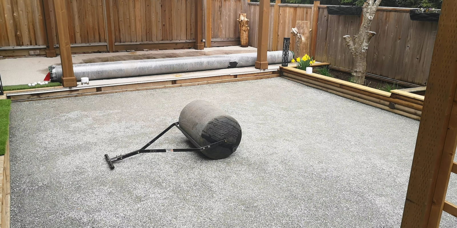 草坪滚滚压找平